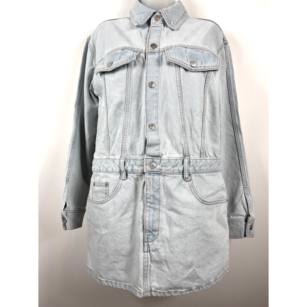 Zara long sleeve denim dress